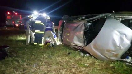 BR-467: Bora capota e motorista fica em estado grave