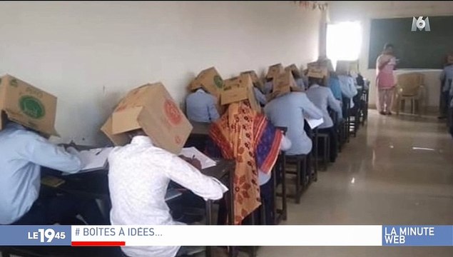 Polémique en Inde: Découvrez pourquoi des étudiants ont du porter des cartons sur la tête en salle de cours!