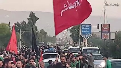 شاهد طقوس شيعية تجوب شوارع العاصمة دمشق (فيديو)