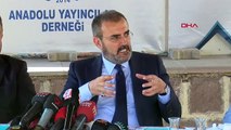 Ankara ak parti genel başkan yardımcısı mahir ünal, anadolu basın yayın birliği'nde basın...