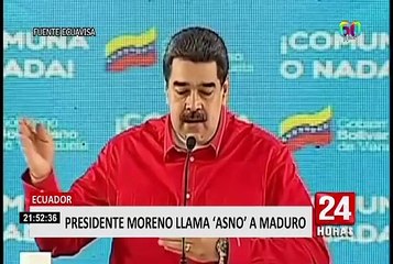 Ecuador: Lenín Moreno tilda de "asno" a Nicolás Maduro