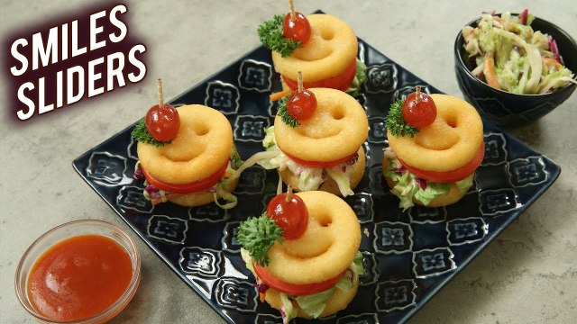 How To Make Sliders | McCain Smiles Sliders | Coleslaw Recipe | Sliders Recipe By Varun