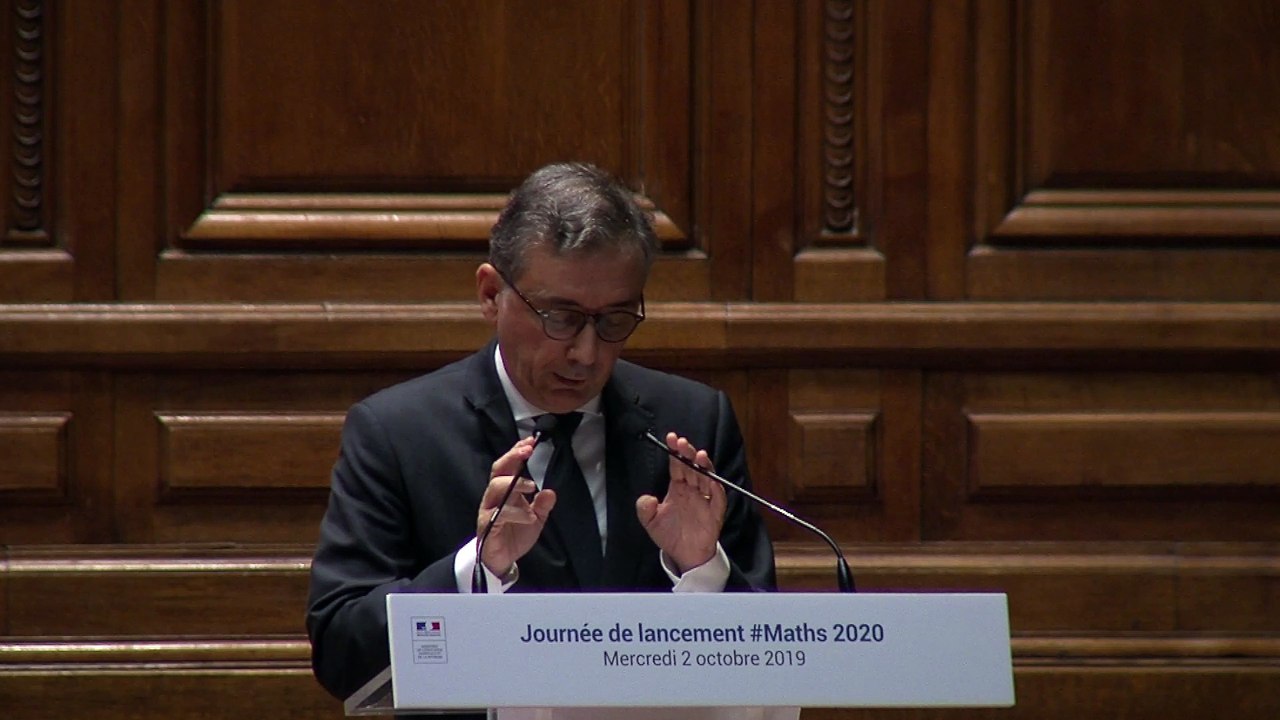 Allocution d’ouverture de de l’Année des mathématiques de M. Gilles Pécout Recteur de l’académie de  Paris, chancelier des universités