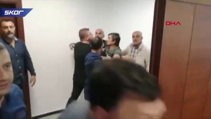 Denizlispor Yönetimi'nin basın toplantısına silahlı kişilerce baskın girişimi