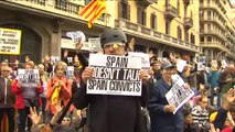 Minuto de silencio frente a la Jefatura Superior de Policía de Barcelona