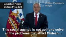 Chile president announces social measures to stem street violence