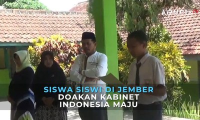 Siswa Siswi di Jember Doakan Kabinet Indonesia Maju