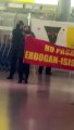 PKK/YPG yandaşları Almanya'da havalimanını bastı! Polis izlemekle yetindi