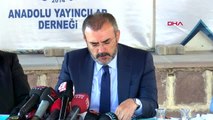 Ankara ak parti genel başkan yardımcısı mahir ünal, anadolu basın yayın birliği'nde basın...