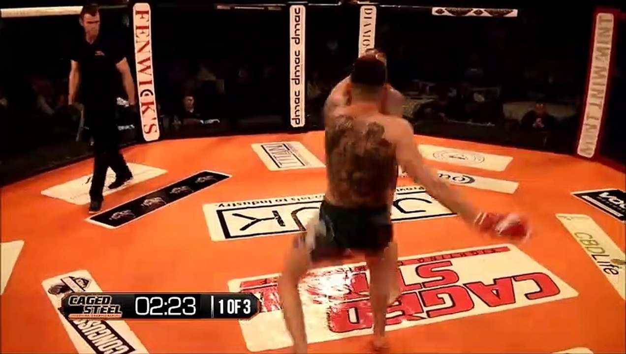 Action from Caged Steel's cage fighting events