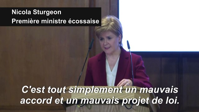 Brexit : Sturgeon critique un mauvais accord et un mauvais projet de loi