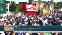 Marchan católicos haitianos para exigir la renuncia del pdte. Moise