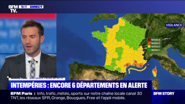 Intempéries: six départements sont toujours en alerte orange