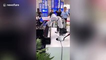 Robotic arms supported by 5G play classic Chinese ballad on piano