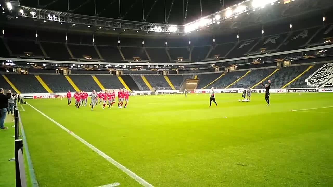 Europa League: entraînement du Standard à Francfort