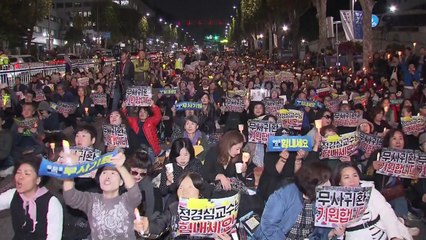 "정경심 응원" vs "구속 촉구"...서초동 일대 밤샘 시위 / YTN