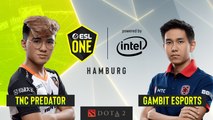 Dota2 - Gambit Esports vs. TNC Predator - Game 1 - Group B - ESL One Hamburg 2019