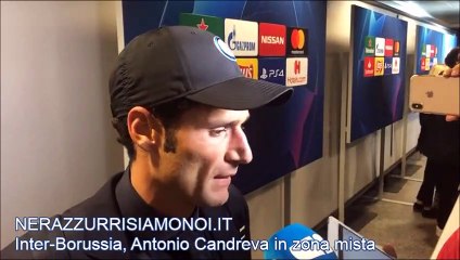 Inter-Borussia Dortmund, Antonio Candreva in zona mista