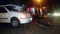Ciclista fica ferida após colisão com carro na Rua Maranhão