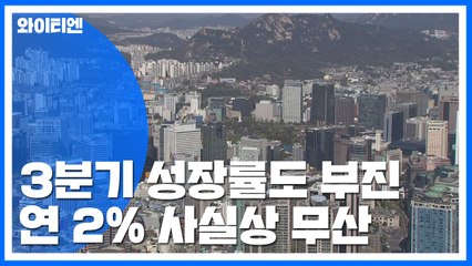 3분기 성장률도 부진...연 2% 사실상 무산 / YTN