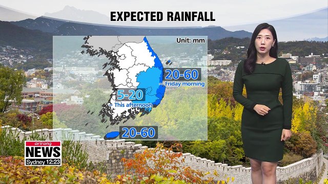 Rain in east and Jeju, warmer than average temperatures