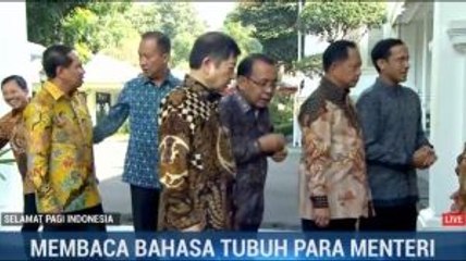Membaca Bahasa Tubuh Para Menteri Kabinet Indonesia Maju
