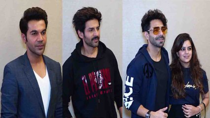Made In China Screening: Kartik Aryan, Aparshakti & others watch Rajkummar's film | FilmiBeat