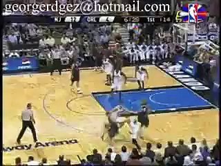 Jason Kidd To Vince Carter For The Super Slam Dunk over Magi