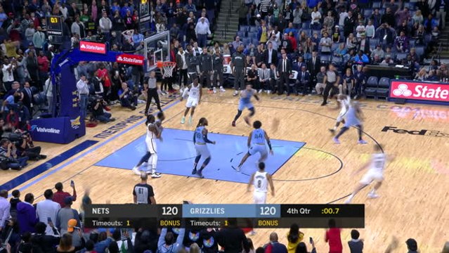 Rookie Morant makes decisive block on Irving