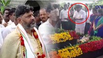 DK Shivakumar pay respect to his ancestors