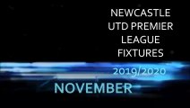 Newcastle Utd's Premier League fixtures for November