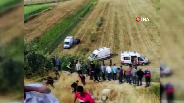 Kontrolden çıkan otomobil takla atıp şarampole yuvarlandı: 2'si ağır, 4 yaralı