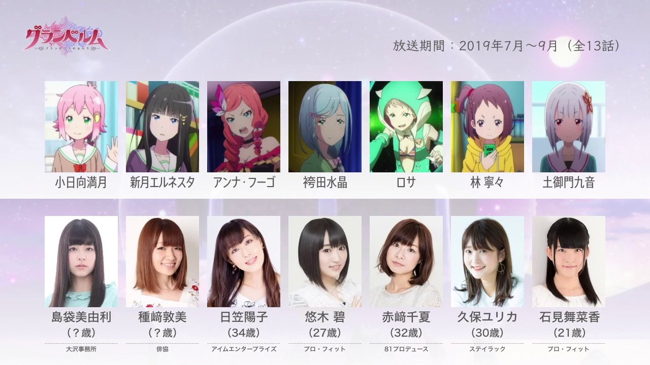グランベルムの声優さんたちは、こんな顔！