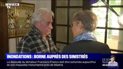 "Ça n'avance pas, personne ne nous écoute." Dans l'Hérault, un sinistré fait part de sa colère à Elisabeth Borne