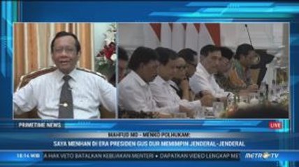 Menko Polhukam Mahfud MD Bicara (1)