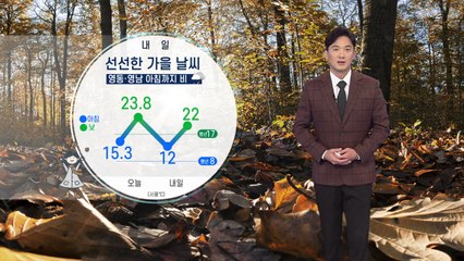 [날씨] 내일 선선한 가을...영동·영남 아침까지 비 / YTN