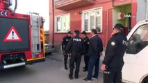 Polis ikinci kattaki eve itfaiye merdiveniyle girdi