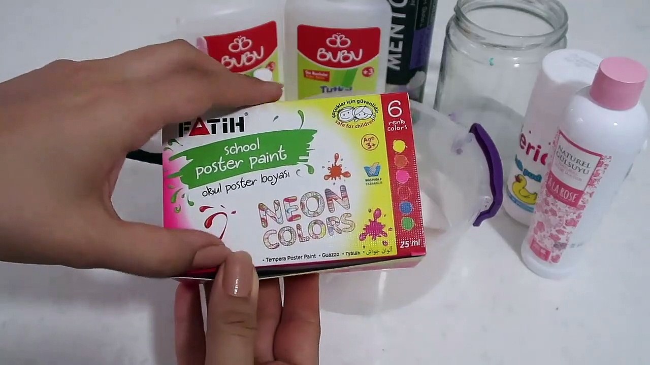 BİR SLİME'DAN 6 FARKLI GÖKKUŞAĞI RAINBOW SLAYM YAPTIM! RAINBOW SLIME CHALLENGE! Bidünya Oyuncak 