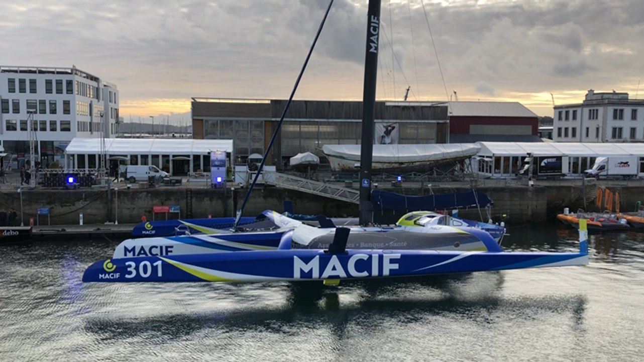 Arrivée des multicoques géants à Brest