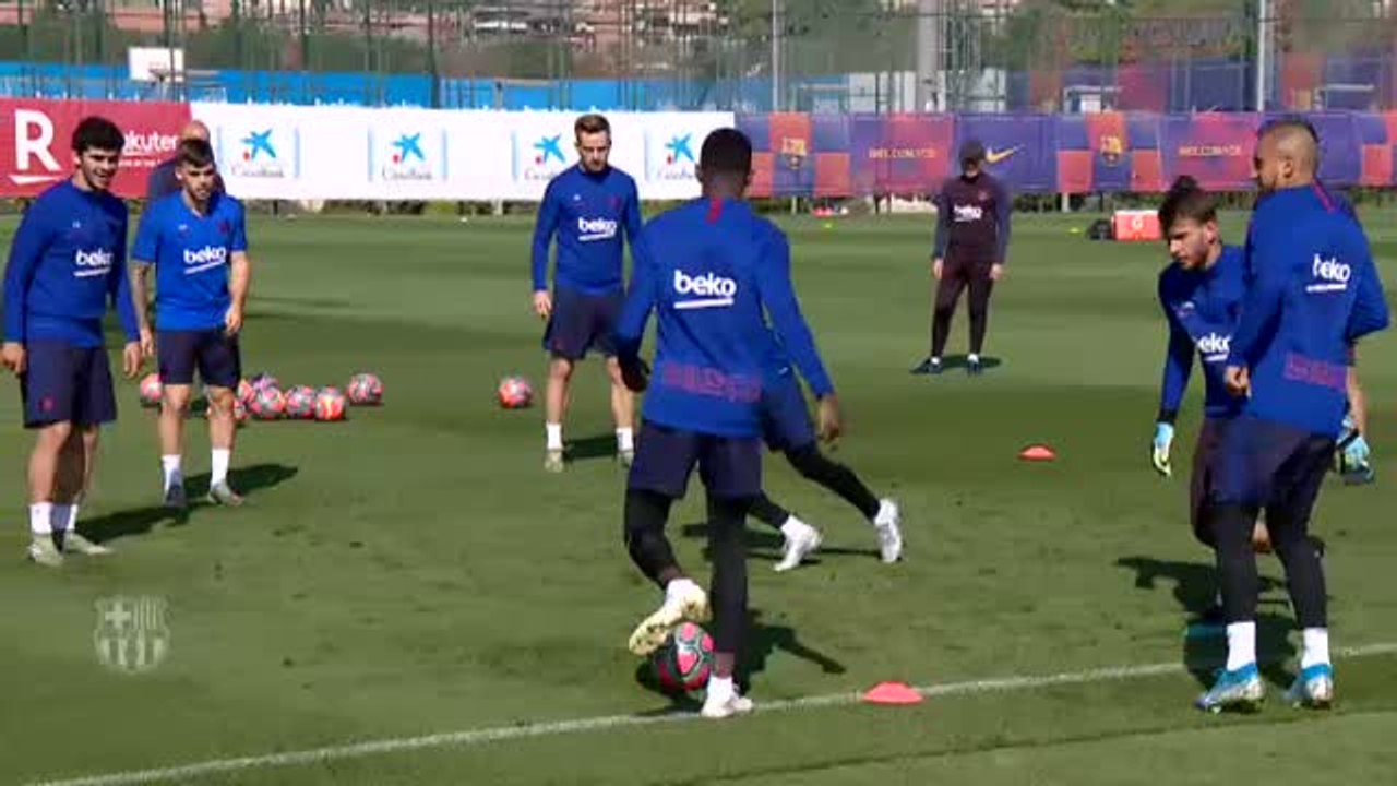 El Barça ya vuelve a entrenar tras ganar en Champions