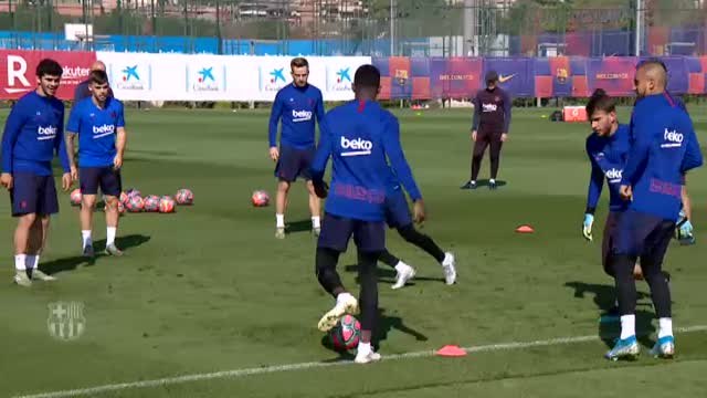 El Barça ya vuelve a entrenar tras ganar en Champions