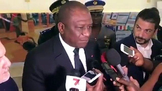 Cérémonie de présentation du projet d’académie internationale de lutte contre le terrorisme - Conférence de presse du ministre d’Etat, ministre de La Défense Hamed Bakayoko et de l’ambassadeur de France en CI