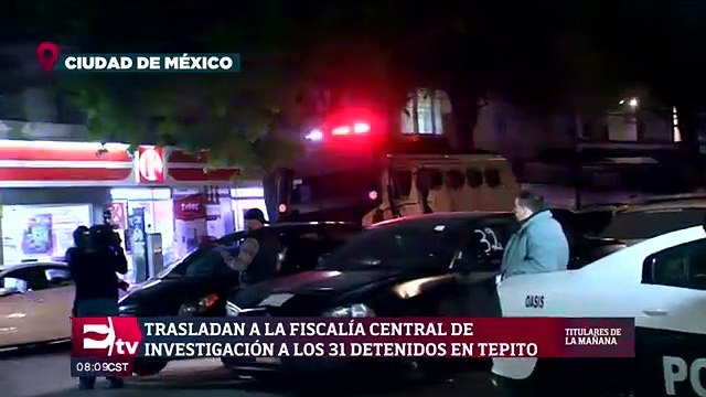 Trasladan a los 31 detenidos en operativo de Tepito a la FGR