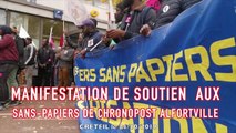 MANIFESTATION DE SOUTIEN AUX SANS-PAPIERS de Chronopost Alfortville