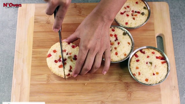 SUJI CAKE IN KATORI l EGGLESS & WITHOUT OVEN l EGGLESS SAMOLINA CAKE l RAVA CAKE