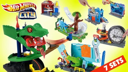 Hot Wheels City Super 7-in-1 Compilation || Keith's Toy Box