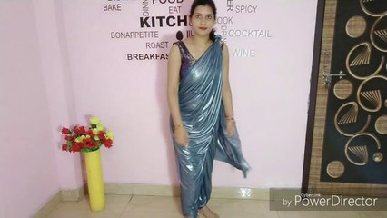 1 minute saree drape / How to wear shimmer saree easily