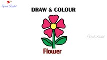 Flower Drawing for kids | How to Draw a FLOWER easily for children | Art Breeze # 31 | Learn Drawing and Colouring for kids | Viral Rocket