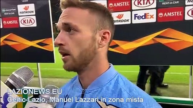 Celtic-Lazio, l'analisi di Manuel Lazzari in zona mista