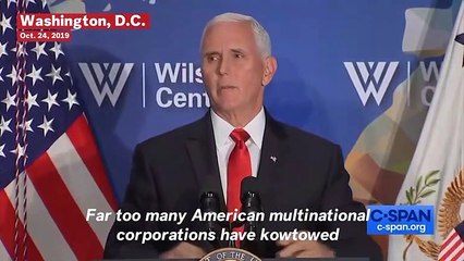 Mike Pence Decries NBA For ‘Kowtowing’ To China
